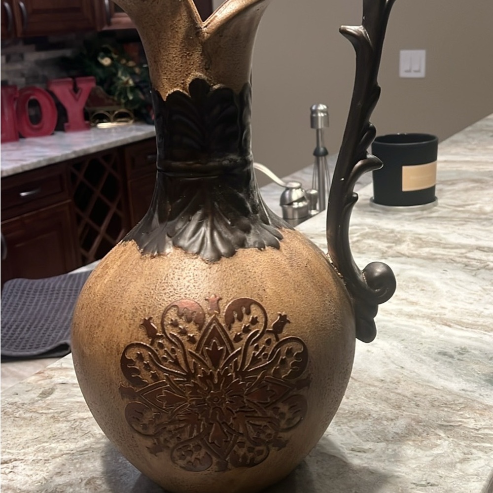 Elegant Brown Decorative Pitcher